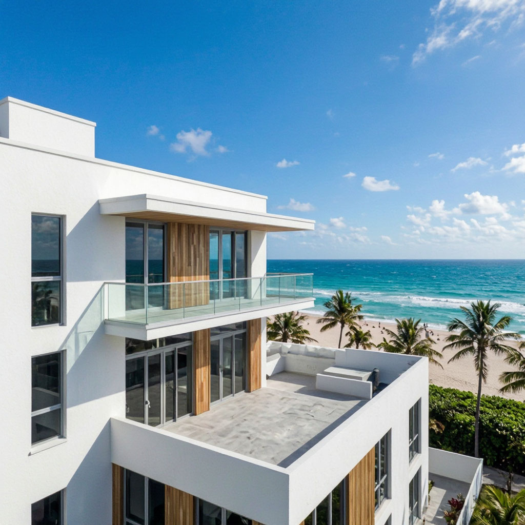Modern rental property exterior in Miami Beach