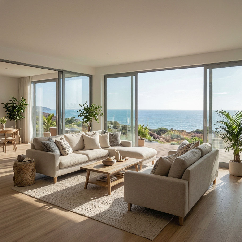Professionally staged vacation rental interior